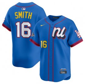 Cheap Men\'s National League #16 Will Smith Blue 2025 All-Star Edition Limited Stitched Baseball Jersey