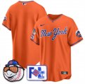 Cheap Men's New York Mets Blank Orange 2025 Spring Training Stitched Baseball Jersey