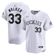 Men's Colorado Rockies #33 Larry Walker White Home Limited Stitched Baseball Jersey Cheap Wholesale