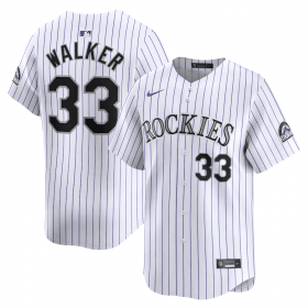 Men\'s Colorado Rockies #33 Larry Walker White Home Limited Stitched Baseball Jersey Cheap Wholesale