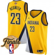 Men's Indiana Pacers #23 Aaron Nesmith Yellow 2025 Finals Statement Edition Stitched Basketball Jersey Cheap