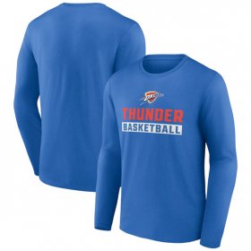 Men\'s Oklahoma City Thunder Blue Let\'s Go Long Sleeve T-Shirt