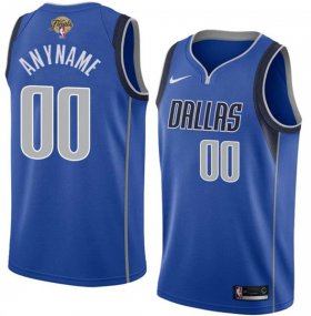 Cheap Men\'s Dallas Mavericks Active Player Custom Blue 2024 Finals Icon Edition Stitched Basketball Jersey