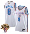 Men's Oklahoma City Thunder #8 Jalen Williams White 2025 Finals Association Edition Stitched Basketball Jersey Cheap