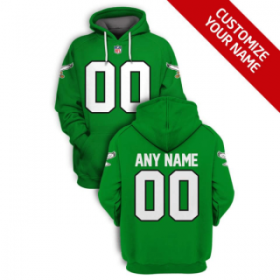 Wholesale Cheap Men\'s Philadelphia Eagles Active Player Green Custom 2021 Pullover Hoodie