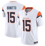 Men's Denver Broncos #15 Nik Bonitto White F.U.S.E. Vapor Limited Football Stitched Jersey Cheap Wholesale