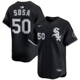Men\'s Chicago White Sox #50 Lenyn Sosa Black 2025 Alternate Limited Stitched Baseball Jersey