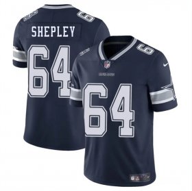 Men\'s Dallas Cowboys #64 Dakoda Shepleys Navy Blue 2025 Vapor Untouchable Limited Football Stitched Jersey Cheap