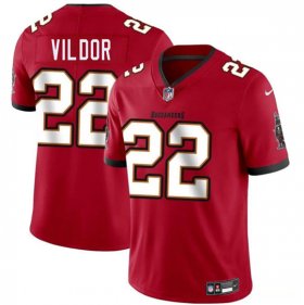 Cheap Men\'s Tampa Bay Buccaneers #22 Kindle Vildor Red 2025 Vapor Limited Football Stitched Jersey
