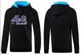 Wholesale Cheap New York Mets Pullover Hoodie Black & Blue
