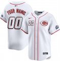 Men's Cincinnati Reds Active Player Custom White 2025 Speedway Classic Home Limited Stitched Baseball Jersey Cheap Wholesale