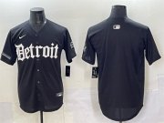 Men's Detroit Lions Blank Black 'Motor Gothic Edition' Vapor Premier Limited Stitched Jersey