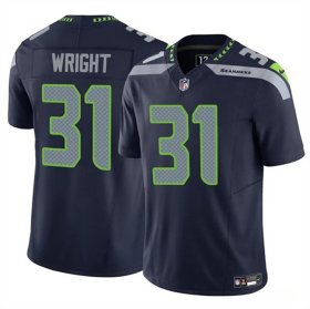 Men\'s Seattle Seahawks #31 Jacardia Wright Navy 2025 F.U.S.E. Vapor Untouchable Limited Football Stitched Jersey Cheap Wholesale