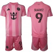 Cheap Men's Inter Miami CF #9 Luis Suarez 25-26 Pink Home Soccer Jersey Suit