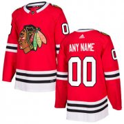 Cheap Custom Men's Adidas Chicago Blackhawks Red Home Authentic Stitched NHL Jersey