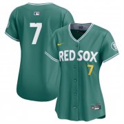 Women's Boston Red Sox #7 Masataka Yoshida Green 2025 City Connect Limited Stitched Baseball Jersey(Run Small) Cheap