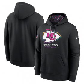 Men\'s Kansas City Chiefs Black 2024 Crucial Catch Club Pullover Hoodie