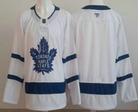 Men\'s Toronto Maple Leafs Blank White Authentitc Jersey