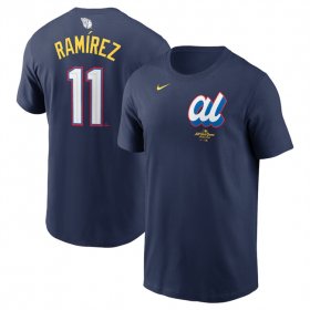 Cheap Men\'s American League #11 Jose Ramirez Navy 2025 All-Star Edition Name & Number T-Shirt