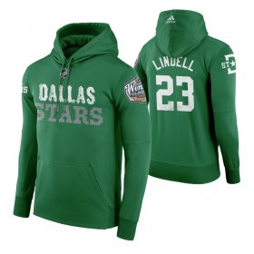 Wholesale Cheap Adidas Stars #23 Esa Lindell Men\'s Green 2020 Winter Classic Retro NHL Hoodie
