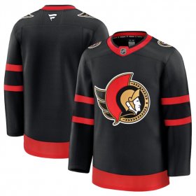 Men\'s Ottawa Senators Blank Black 2024-25 Home Stitched Hockey Jersey