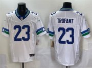 Men's Seattle Seahawks #23 Marcus Trufant White F.U.S.E. Throwback Vapor Limited Football Stitched Jersey Cheap Wholesale