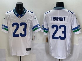 Men\'s Seattle Seahawks #23 Marcus Trufant White F.U.S.E. Throwback Vapor Limited Football Stitched Jersey Cheap Wholesale