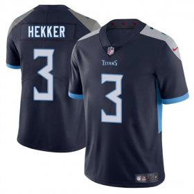 Men\'s Tennessee Titans #3 Johnny Hekker Navy 2025 Vapor Untouchable Football Stitched Jersey Cheap