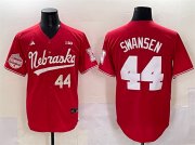 Cheap Men's Nebraska Huskers #44 Gabe Swansen Red Back 2 Back Champions Patch Vapor Premier Limited Stitched Jersey