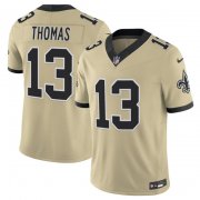 Cheap Men's New Orleans Saints #13 Michael Thomas Gold 2025 F.U.S.E. Alternate Vapor Limited Football Stitched Jersey