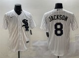 Men's Chicago White Sox #8 Bo Jackson White Cool Base Stitched Baseball Jersey Cheap