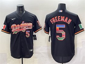 Men\'s Los Angeles Dodgers #5 Freddie Freeman Black Mexico Cool Base Stitched Baseball Jersey Cheap Wholesale