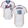 Wholesale Cheap Mets #18 Travis d'Arnaud White(Blue Strip) Flexbase Authentic Collection Alternate Stitched MLB Jersey