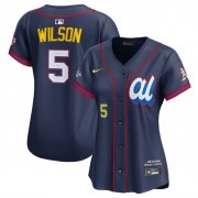Cheap Women's American League #5 Jacob Wilson Navy 2025 All-Star Edition Limited Stitched Baseball Jersey(Run Small)