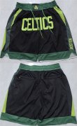 Cheap Mens Boston Celtics Black Shorts (Run Small)