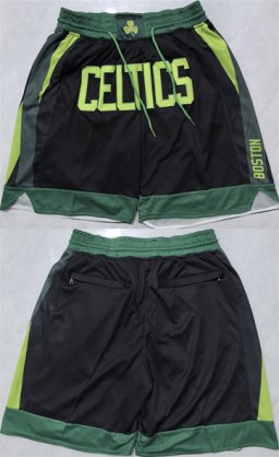 Cheap Mens Boston Celtics Black Shorts (Run Small)