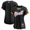 Cheap Women's San Francisco Giants Blank Anthracite 2025 City Connect Limited Stitched Baseball Jersey(Run Small)