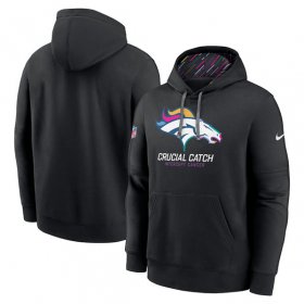 Men\'s Denver Broncos Black 2024 Crucial Catch Club Pullover Hoodie