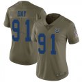Wholesale Cheap Nike Colts #91 Sheldon Day Olive Women's Stitched NFL Limited 2017 Salute To Service Jersey
