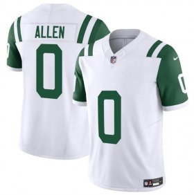 Men\'s New York Jets #0 Braelon Allen White Classic Alternate Vapor F.U.S.E. Limited Stitched Football Jersey