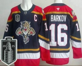 Cheap Men\'s Florida Panthers #16 Aleksander Barkov Navy 2025 Stanley Cup Final Authentic Jersey