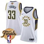 Men's Indiana Pacers #33 Myles Turner White 2025 Finals Association Edition Stitched Basketball Jersey Cheap