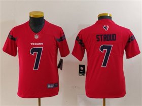 Cheap Youth Houston Texans #7 C.J. Stroud Red Vapor Untouchable Limited Stitched Jersey