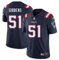 Men's New England Patriots #51 Jack Gibbens Navy 2025 Vapor Limited Football Stitched Jersey Cheap