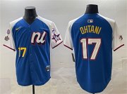 Men's National League #17 Shohei Ohtani Blue Alternate 2025 All-Star With Patch Edition Limited Stitched Baseball Jersey Cheap Wholesale