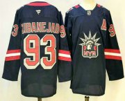 Cheap Men's New York Rangers #93 Mika Zibanejad Navy Reverse Retro Authentic Jersey