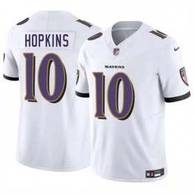 Men\'s Baltimore Ravens #10 DeAndre Hopkins White 2025 F.U.S.E. Vapor Limited Football Jersey Cheap