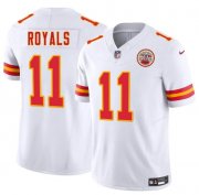 Cheap Men's Kansas City Chiefs #11 Jalen Royals White 2025 Draft F.U.S.E. Vapor Untouchable Limited Football Stitched Jersey