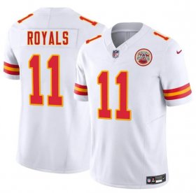 Cheap Men\'s Kansas City Chiefs #11 Jalen Royals White 2025 Draft F.U.S.E. Vapor Untouchable Limited Football Stitched Jersey