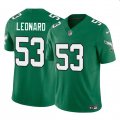 Cheap Men's Philadelphia Eagles #53 Shaquille Leonard Green 2023 F.U.S.E. Throwback Vapor Untouchable Limited Football Stitched Jersey